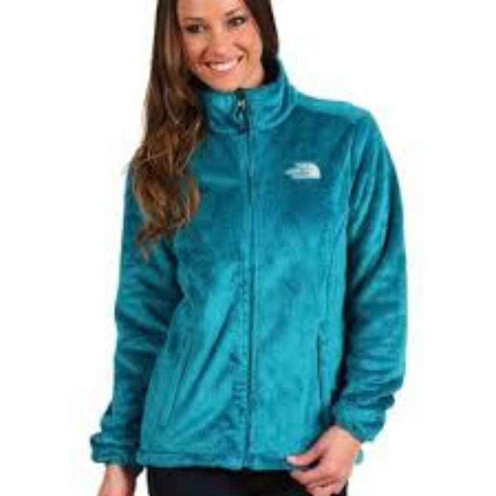 The‎ North Face Fuzzy Teal Osito Soft Warm Jacket Women's MED Cozy Gorpcore